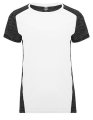 Dames Sportshirt Roly Zolder Wit-Heather Zwart